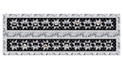 OB Panel k ušití -  ubrus (běhoun) - výběr z rozměrů a materiálů - zimní domečky (vánoční) Panel k ušití