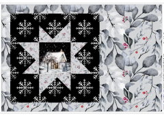 OB Panel 45x30 cm (prostírání) zimní domečky (vánoční) náš tisk na objednávku