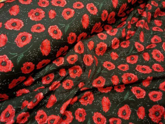 PA French Terry - vlčí máky - digitální tisk - výplněk bez počesu (teplákovina) 95% bavlna 5% elastan