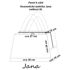 Panel k ušití - kosmetická taštička Jana - velikost XL (3)
