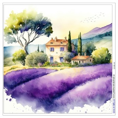 OB Panel k ušití  - dekorativní polštář - Levandule - Provance výběr z variant