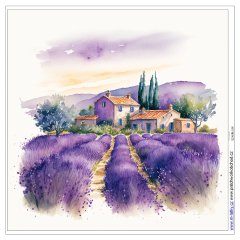 OB Panel k ušití  - dekorativní polštář - Levandule - Provance výběr z variant