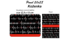 K OB - Koženkový panel 20x28 cm - EKG - koženka - vlastní UV tisk