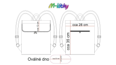 Panel se střihem -  Překlápěcí batoh Sissi (1)