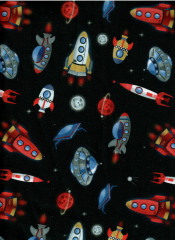 PA Úplet - rakety -  digitální tisk 95% bavlna 5% elastan