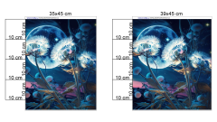 Panel  35-39 x 45 cm (více v popisu produktu) - pampelišky (2)