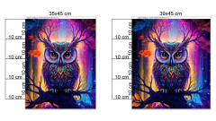 Panel  35-39 x 45 cm (více v popisu produktu) - sova (2)