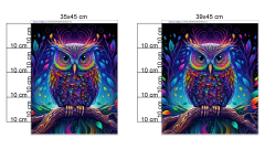 Panel  35-39 x 45 cm (více v popisu produktu) - sova (2)