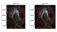Panel  35-39 x 45 cm (více v popisu produktu) - růže - gothic (2)