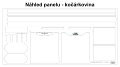 Panel Kabelkobatoh 137 -  retro květy  - výběr z variant materiálu (4)