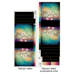 Panel k ušití  - nákupní taška/nákupní taška s prodluženými uchy - výběr z typu a materiálů  - citrony (2)