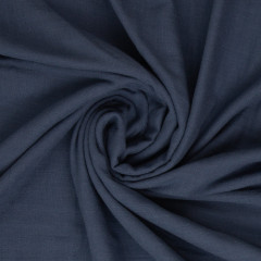 OC Dvojitá fáčovina/gázovina - double gauze - lněný vzhled modrá 100% bavlna 744