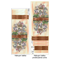 Panel k ušití  - nákupní taška/nákupní taška s prodluženými uchy - výběr z typu a materiálů  - růže (4)