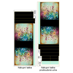 Panel k ušití  - nákupní taška/nákupní taška s prodluženými uchy - výběr z typu a materiálů  - růže (1)