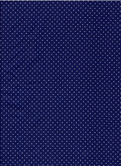 OC Bavlněný popelín - drobné puntíky - bílé na modré 100% bavlna