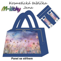 OB Panel k ušití - kosmetická taštička Jana  -  luční květy vlastní tisk na objednávku - výběr z variant