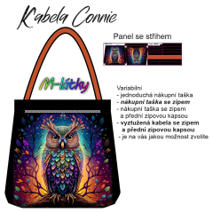 OB Kabela  Connie - sova Panel k ušití - náš tisk na objednávku