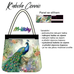 OB Kabela  Connie - Páv Panel k ušití - náš tisk na objednávku