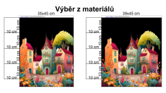 Panel  35-39 x 45 cm (více v popisu produktu) - domečky (2)