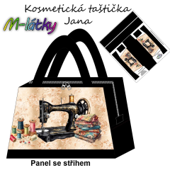 OB Panel k ušití - kosmetická taštička Jana  - šicí stroj vlastní tisk na objednávku - výběr z variant