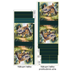 Panel k ušití  - nákupní taška/nákupní taška s prodluženými uchy - výběr z typu a materiálů  - luční květy (1)